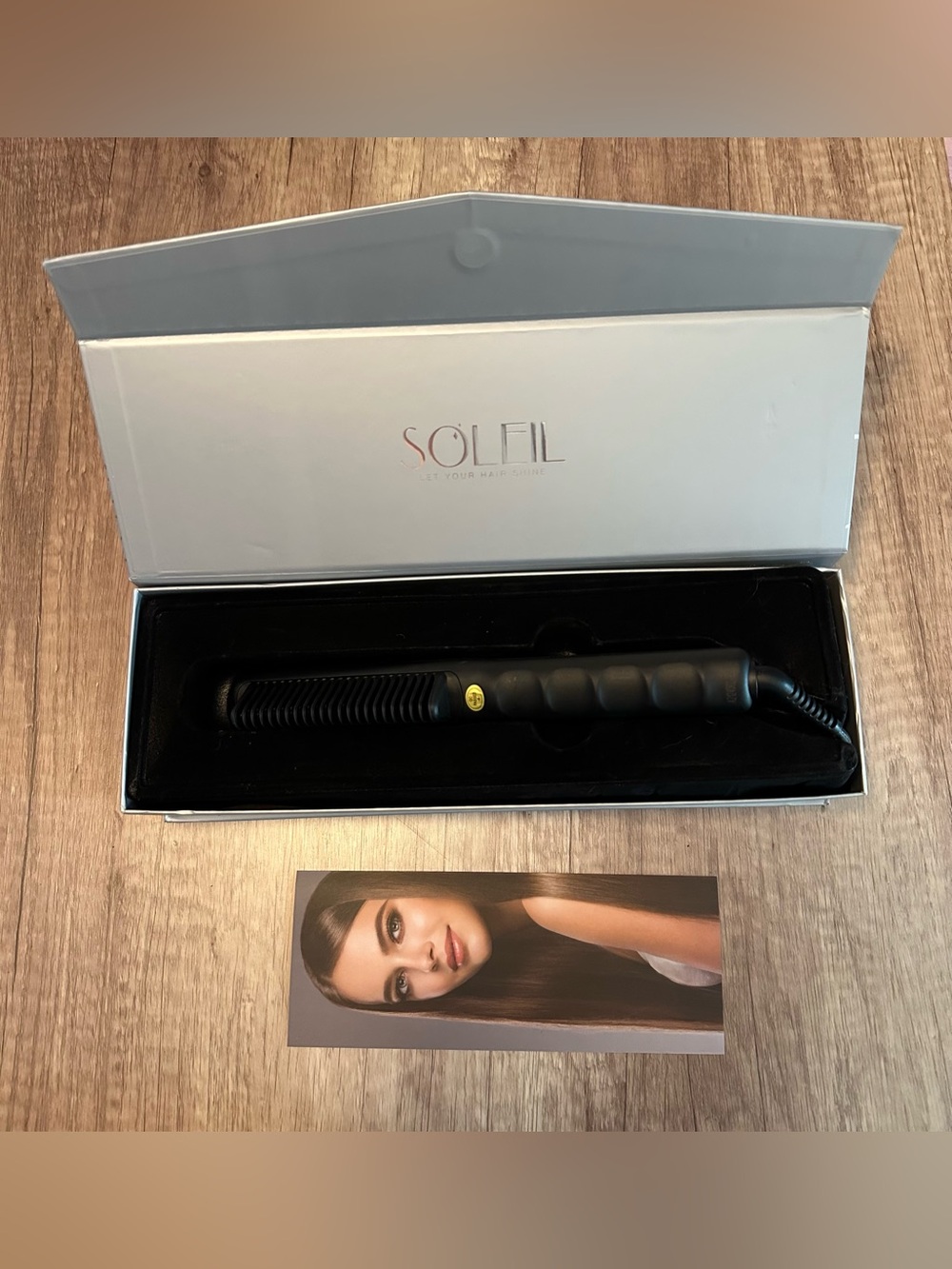 Soleil Black Styling Comb Brush. New in box.